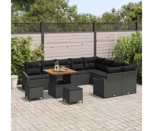 Aia Diivanikomplekt Padjaga Padjaga 12 Pcs Must 80 X 80 X 71 Cm