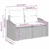 Sodo Sofų Rinkinys 12 Pcs Juoda Ir Kreminė 80 X 80 X 71 Cm