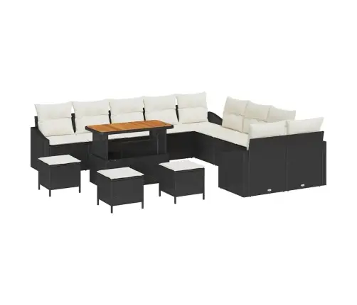 Aia Diivanikomplekt 13 Pcs Must Ja Kreem 100 X 100 X 71 Cm