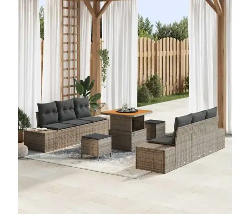 Aia Diivanikomplekt Padjaga Padjaga 9 Pcs Helehall Ja Tumehall