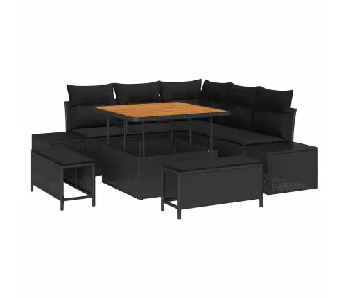 Aia Diivanikomplekt Padjaga 8 Pcs Must Polürooster