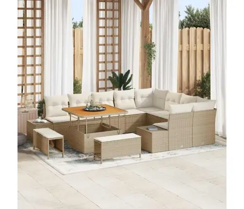 Aia Diivanikomplekt Padjaga 12 Pcs Beež Polürooster