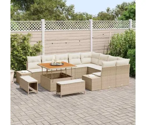 Aia Diivanikomplekt Padjaga 12 Pcs Beež Polürooster