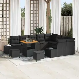 Aia Diivanikomplekt Padjaga Padjaga 12 Pcs Must 80 X 80 X 71 Cm