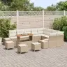 Sodo Sofų Rinkinys 12 Pcs Bežinė Ir Kreminė 110 X 55 X 71 Cm