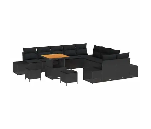 Aia Diivanikomplekt Padjaga Ladustamisega Padjaga 13 Pcs Must