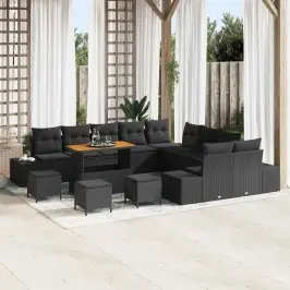 Dārza Dīvānu Komplekts 13 Pcs Melna 110 X 55 X 71 Cm Vidaxl Dārza Dīvānu Komplekts 13 Pcs Melna 110 X 55 X 71 Cm Vidaxl