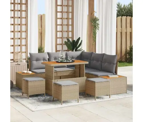 Aia Diivanikomplekt Padjaga 9 Pcs Beež Polürooster