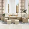 10 Daļu Dārza Dīvānu Komplekts Ar Spilveniem Bēšs Poli Rattan Akācija Vidaxl 10 Daļu Dārza Dīvānu Komplekts Ar Spilveniem Bēšs Poli Rattan Akācija Vidaxl