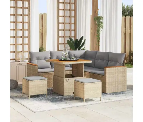 Aia Diivanikomplekt Padjaga 8 Pcs Beež Polürooster