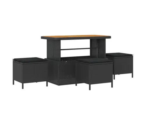 Sodo Sofų Rinkinys Su Pagalve 13 Pcs Juoda Poli Ratanas