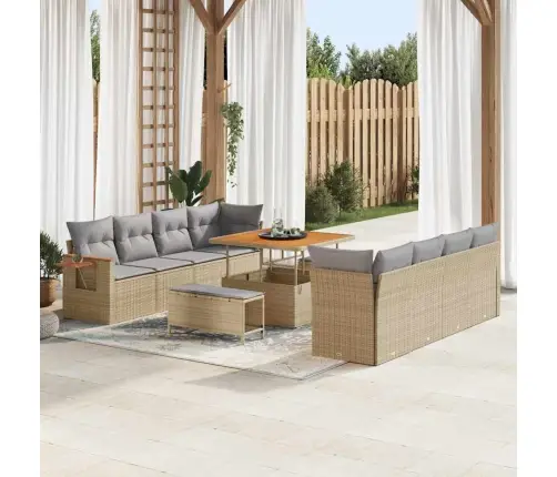 Aia Diivanikomplekt Padjaga 11 Pcs Beež Polürooster