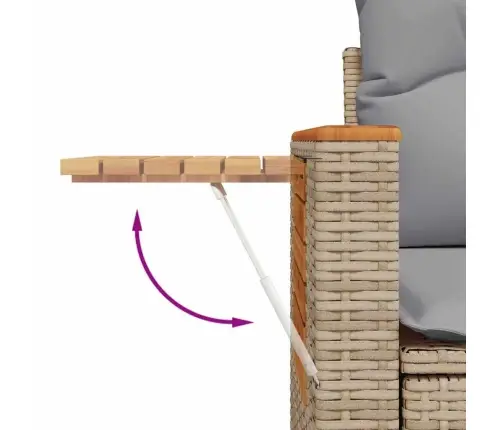 Aia Diivanikomplekt Padjaga 13 Pcs Beež Ja Heledhall Polürotang