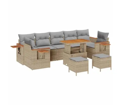 Aia Diivanikomplekt Padjaga 13 Pcs Beež Ja Heledhall Polürotang