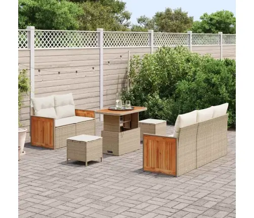 Aia Diivanikomplekt Padjaga 8 Pcs Beež Polürooster