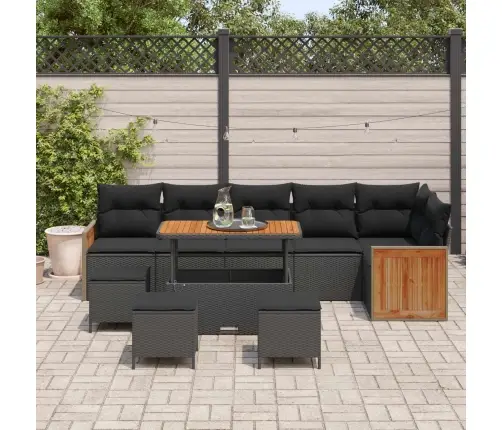 Aia Diivanikomplekt Padjaga 12 Pcs Must Polürotang