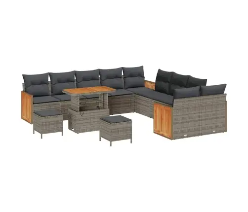 Sodo Sofų Rinkinys 13 Pcs Pilka Tamsiai Pilka 90 X 55 X 71 Cm