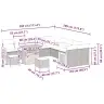 Sodo Sofų Rinkinys 13 Pcs Pilka Tamsiai Pilka 90 X 55 X 71 Cm