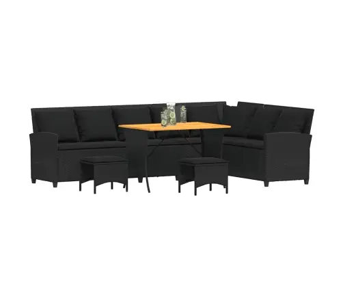 4-Daļīgs Dārza Dīvānu Komplekts Ar Matračiem L-Veida Vidaxl