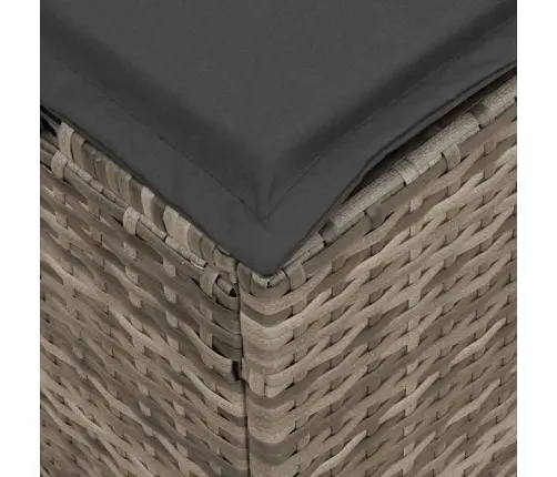 4-Daļīgs Dārza Dīvāna Komplekts Ar Matračiem, Pelēks L-Veida Vidaxl