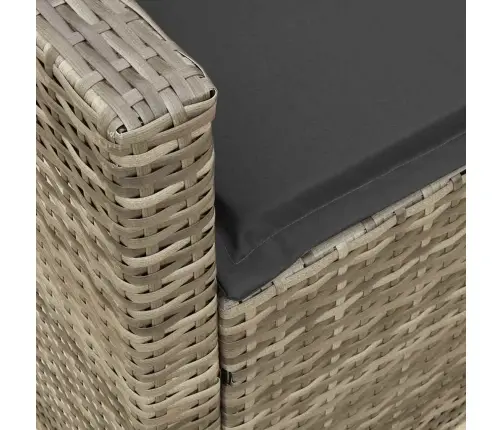 4-Daļīgs Dārza Dīvāna Komplekts Ar Matračiem, Pelēks L-Veida Vidaxl