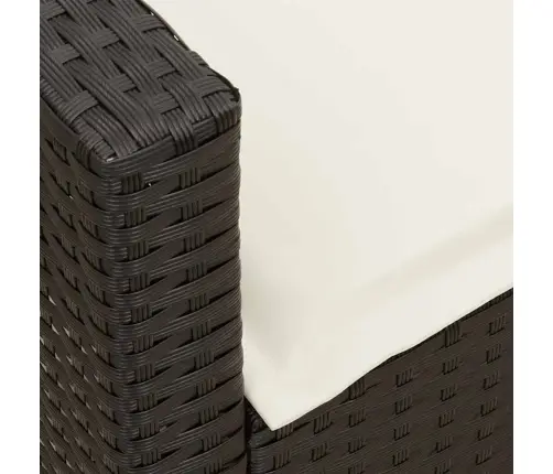 Dārza Dīvāns Ar Spilveniem, Melna Pe Rotangpalma Vidaxl