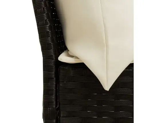 Dārza Dīvāns Ar Spilveniem, Melna Pe Rotangpalma Vidaxl