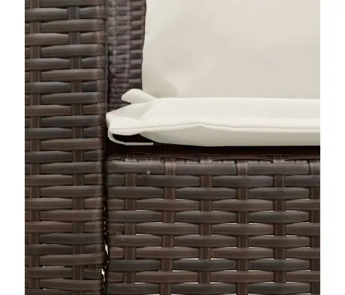 Dārza Dīvāns Ar Spilveniem, Brūna Pe Rotangpalma Vidaxl