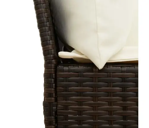 Dārza Dīvāns Ar Spilveniem, Brūna Pe Rotangpalma Vidaxl