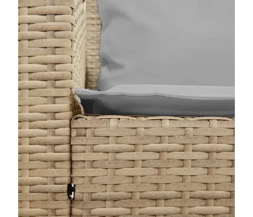 Sodo Sofa Su Pagalvėlėmis, Smėlio, Poliratanas