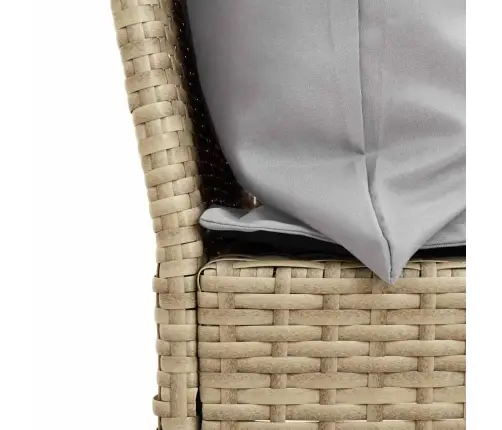 Sodo Sofa Su Pagalvėlėmis, Smėlio, Poliratanas