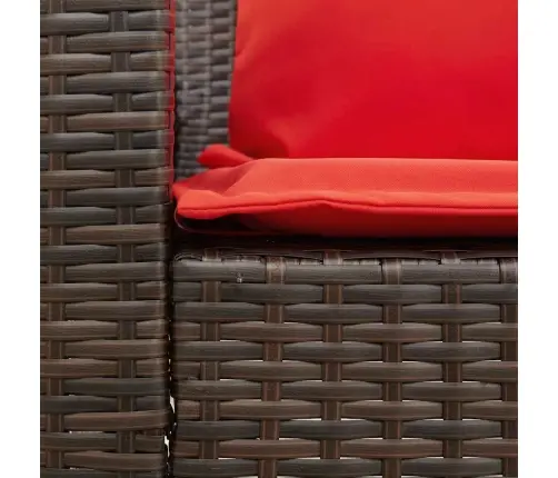 Dārza Dīvāns Ar Spilveniem, Brūna Pe Rotangpalma Vidaxl