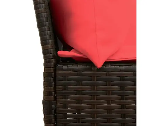 Dārza Dīvāns Ar Spilveniem, Brūna Pe Rotangpalma Vidaxl