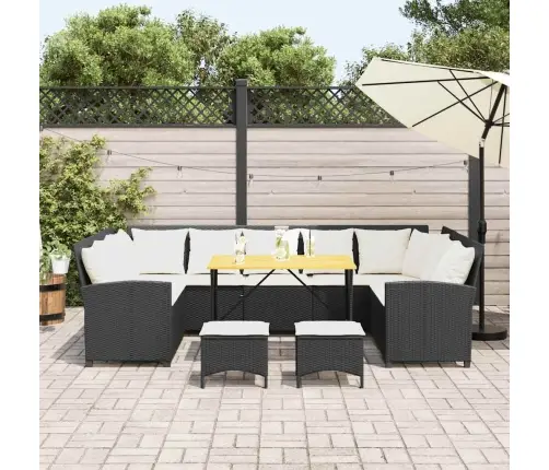 4-Daļīgs Dārza Dīvāna Komplekts Ar Matračiem, Pe Rotangpalma Vidaxl