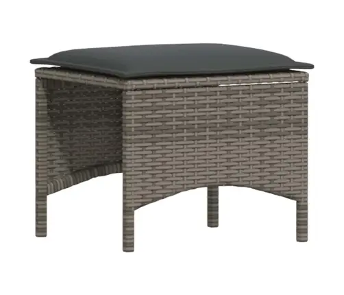 4-Daļīgs Dārza Dīvāna Komplekts Ar Matračiem, Pelēks Pe Pinums Vidaxl