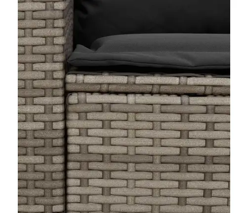 4-Daļīgs Dārza Dīvāna Komplekts Ar Matračiem, Pelēks Pe Pinums Vidaxl