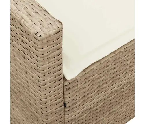 4-Daļīgs Dārza Dīvāna Komplekts, Matrači, Bēša Pe Rotangpalma Vidaxl