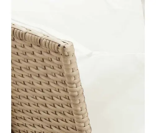 4-Daļīgs Dārza Dīvāna Komplekts, Matrači, Bēša Pe Rotangpalma Vidaxl