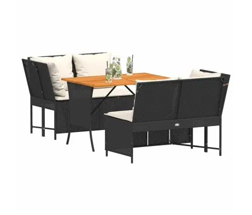 3-Daļīgs Dārza Dīvānu Komplekts Ar Matračiem, Pe Rotangpalma Vidaxl