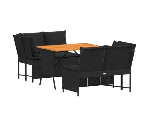 3-Osaline Aiadiivanikomplekt Patjadega, Must, Polürotang