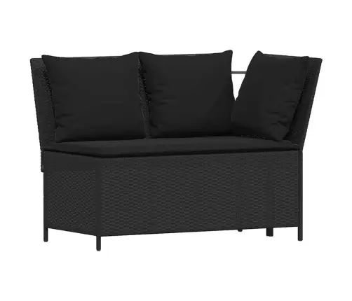 3-Osaline Aiadiivanikomplekt Patjadega, Must, Polürotang