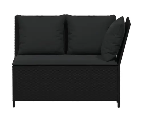 3-Osaline Aiadiivanikomplekt Patjadega, Must, Polürotang