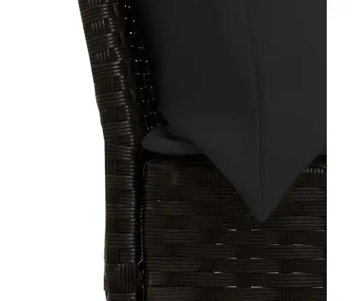 3-Osaline Aiadiivanikomplekt Patjadega, Must, Polürotang