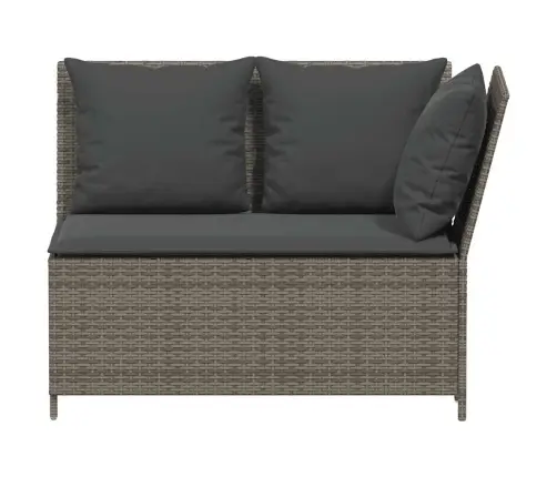 Sofos Komplektas Su Pagalvėlėmis, 3 Dalių, Pilkas, Poliratanas