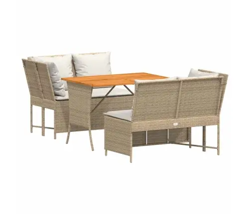 3-Osaline Aiadiivani Komplekt Patjadega, Beež, Polürotang