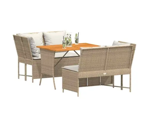 3-Osaline Aiadiivani Komplekt Patjadega, Beež, Polürotang