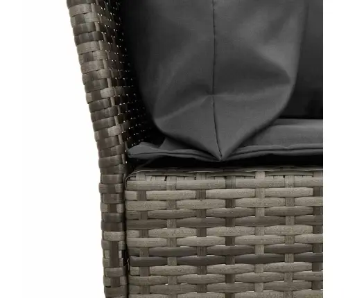 5-Osaline Aiamööblikomplekt Istmepatjadega, Polürotang, Hall