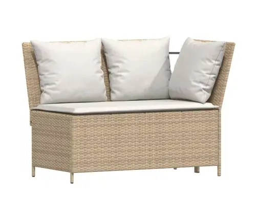 Sofos Komplektas Su Pagalvėlėmis, 5 Dalių, Smėlio, Poliratanas Sofos Komplektas Su Pagalvėlėmis, 5 Dalių, Smėlio, Poliratanas