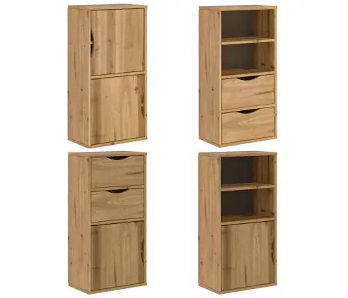 Külgkapid 4 Tk Odda, 40X24X79 Cm Täispuidust Mänd