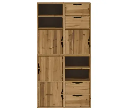 Külgkapid 4 Tk Odda, 40X24X79 Cm Täispuidust Mänd